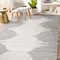 World Rug Gallery Bohemian Stripe Stain Resistant Area Rug 5' x 7' Cream 385CREAM5X7 - alternate 5